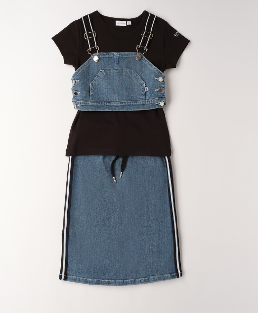 Sarabanda - Set Ragazza 3 pezzi Denim Chic