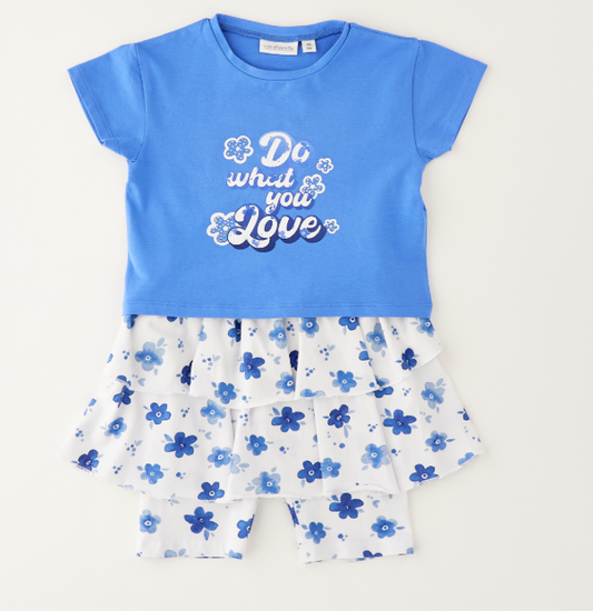 Sarabanda - Completo con Gonna Bambina Fiori