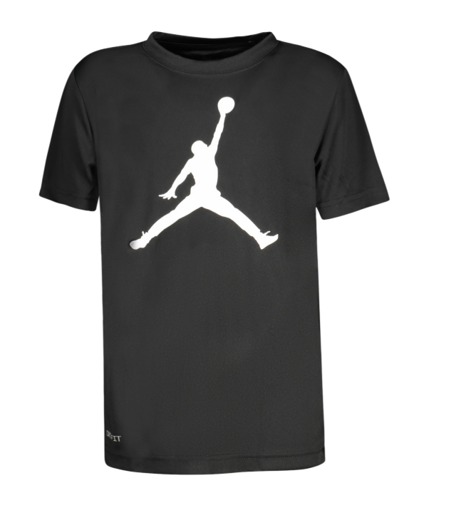 JORDAN - T-SHIRT MANICHE CORTE BAMBINO NERO