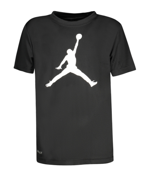 JORDAN - T-SHIRT MANICHE CORTE BAMBINO NERO