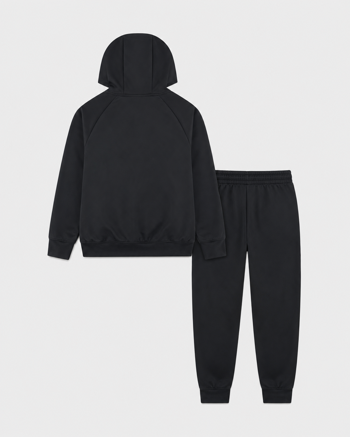 Completo tuta ragazzo Jordan nero con felpa cappuccio e pantalone