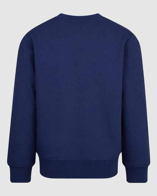 Felpa ragazzo Jordan blu navy girocollo con logo Jumpman