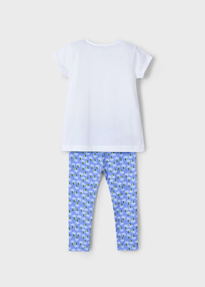 Mayoral - Completo leggings alla caviglia e maglietta stampata bambina