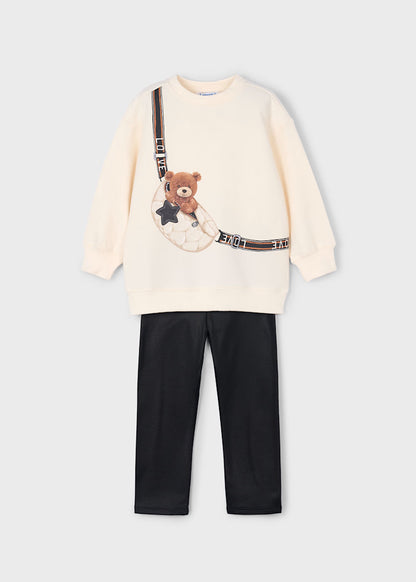 Mayoral - Completo leggings e felpa orso