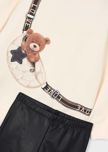 Mayoral - Completo leggings e felpa orso