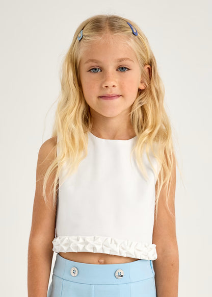Mayoral - Top dettagli plissettati bambina