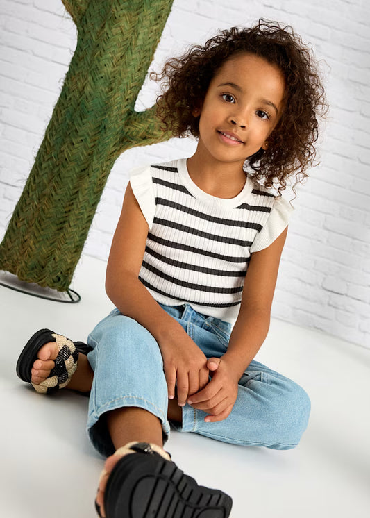 Mayoral - Top tricot costine bambina