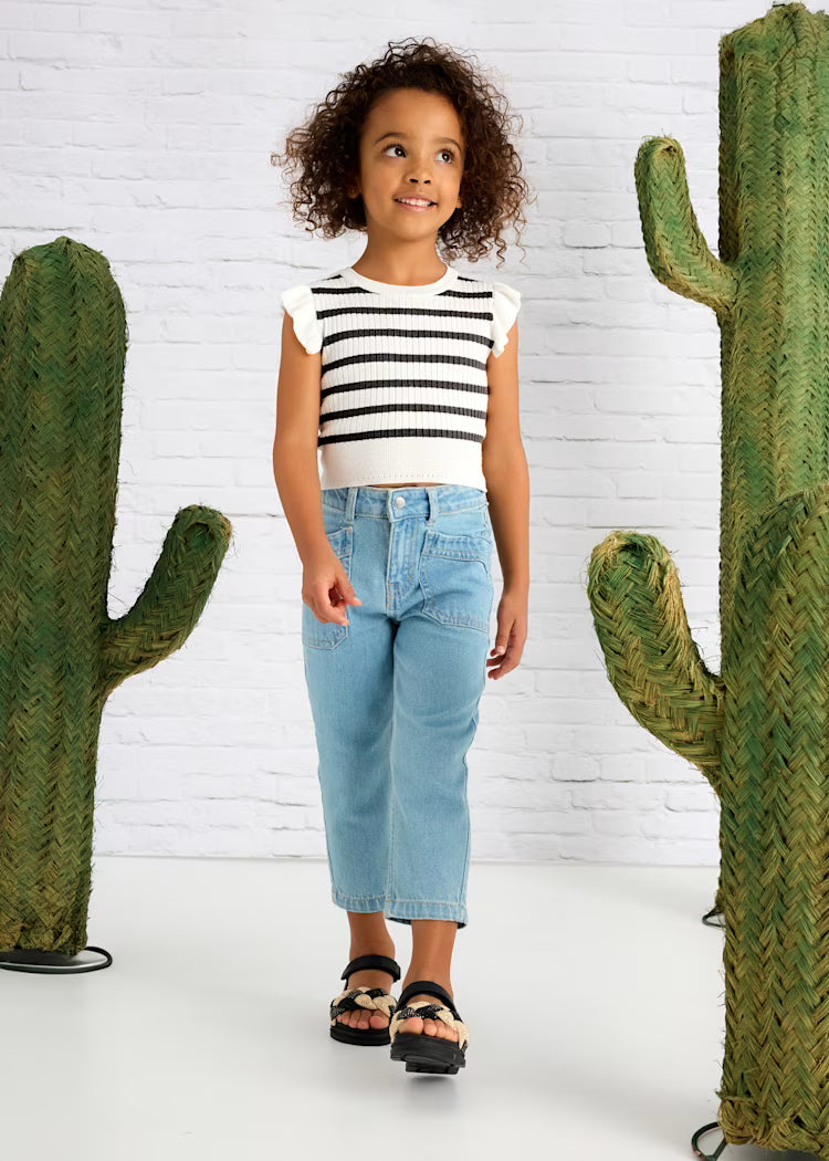 Mayoral - Top tricot costine bambina