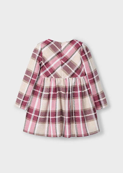 Mayoral - Vestito quadri velluto bambina
