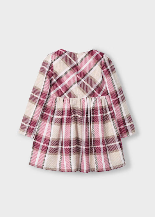 Mayoral - Vestito quadri velluto bambina